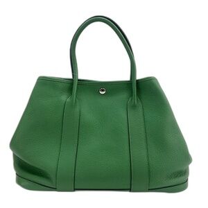 HERMES Garden Party PM Handbag, Green